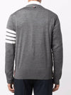 Men's Sustainable Classic Diagonal Wool Cardigan Medium Grey - THOM BROWNE - BALAAN 5