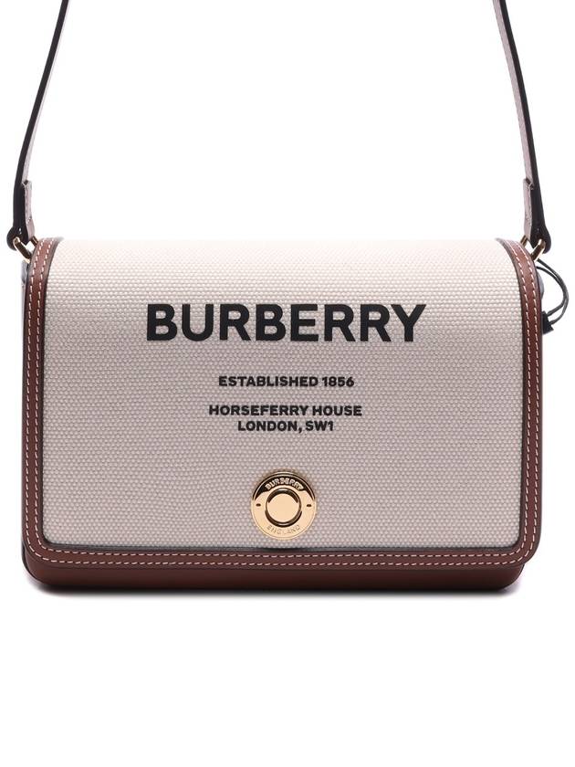 Buberry Mini Horseferry Print Canvas Leather Note Crossbody Bag Natural Tan - BURBERRY - BALAAN 2