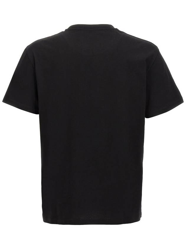 Crew Neck Logo Print Short Sleeve T-Shirt Black - VALENTINO - BALAAN 3