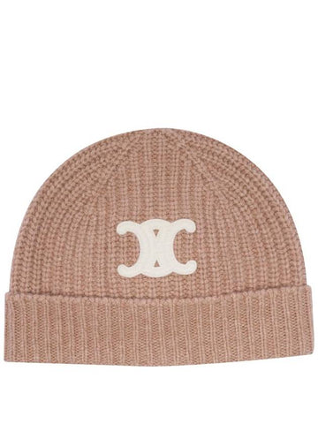 Triomphe Cashmere Seamless Beanie Nutmeg - CELINE - BALAAN 1