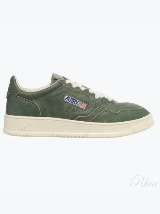 Medalist Leather Low-Top Sneakers Green - AUTRY - BALAAN 2