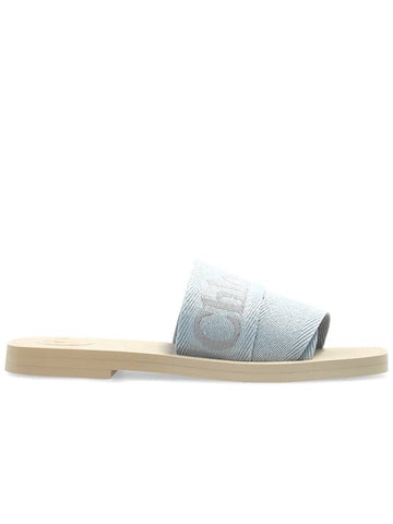 Chloé Slides Woody, Women's, Light Blue - CHLOE - BALAAN 1