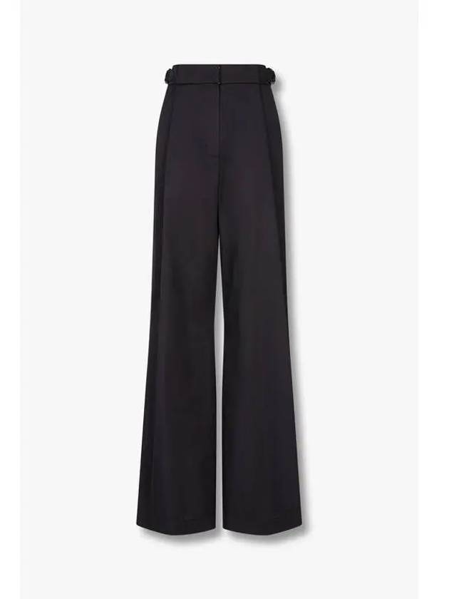 Women s One Tuck Point Wide Pants Dark Navy - EMPORIO ARMANI - BALAAN 1