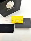 Classic Gold Hardware Grained Calfskin Card Wallet Yellow - CHANEL - BALAAN 8