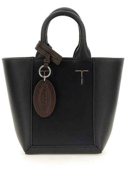 Double Up Leather Tote Bag Black - TOD'S - BALAAN 2