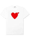 Men's Double Heart Short Sleeve TShirt P1T222 - COMME DES GARCONS - BALAAN 3