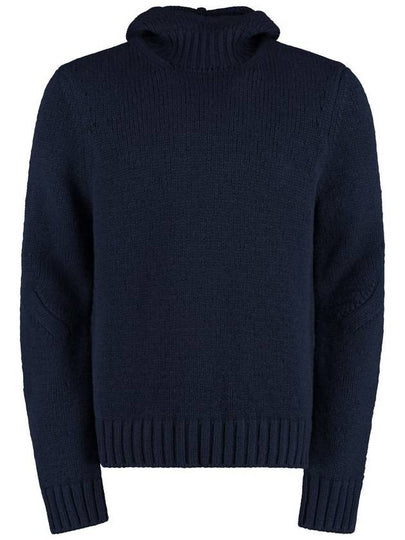 Texture Hooded Knit Top Navy - BOTTEGA VENETA - BALAAN 2