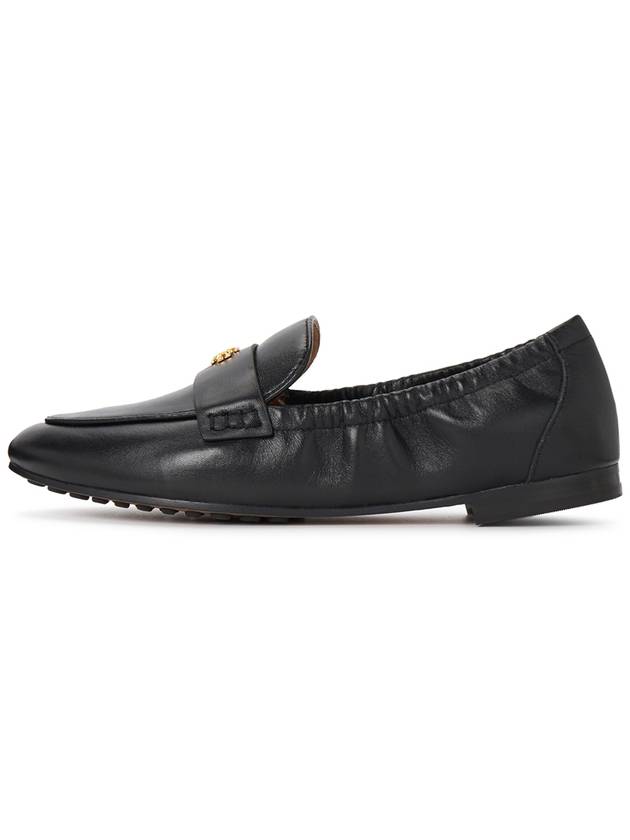 Ballet Double T Napa Leather Loafers Black - TORY BURCH - BALAAN 5