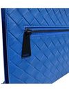 Women s 601056 Blue Intrecciato Document Clutch Wrist Strap - BOTTEGA VENETA - BALAAN 7