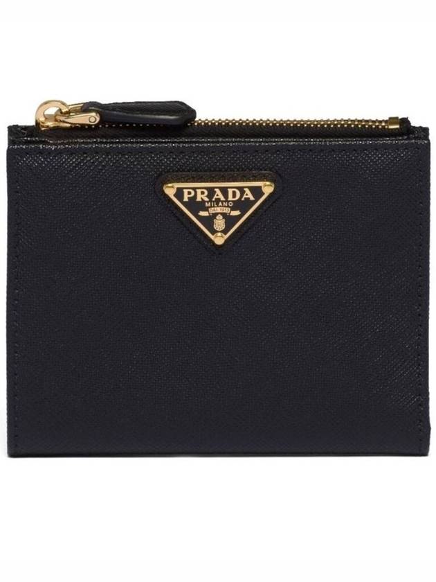 Small Saffiano Half Wallet Black - PRADA - BALAAN 2