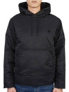 Men's Chest Studded Nylon Hoodie Black - VALENTINO - BALAAN 2