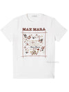 Women's Embroidered Cotton Short Sleeve T-Shirt Ivory - MAX MARA - BALAAN.