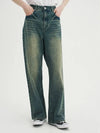 Easy washed wide denim pants vintage blue - BLONDNINE - BALAAN 5