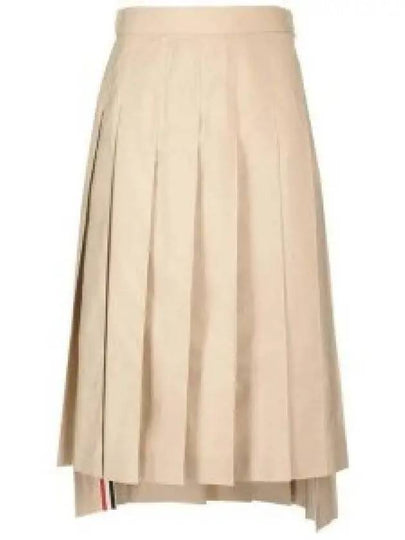 Classic Typewriter Midi Pleated Skirt Khaki - THOM BROWNE - BALAAN 2