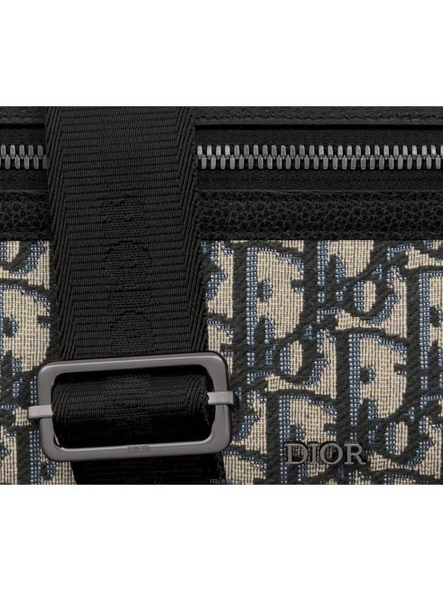 Rider 2 0 Zipper Messenger Bag Beige Black Dior Obl - DIOR - BALAAN 6