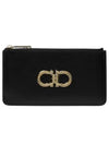 Gancini Credit Card Wallet Black - SALVATORE FERRAGAMO - BALAAN 2