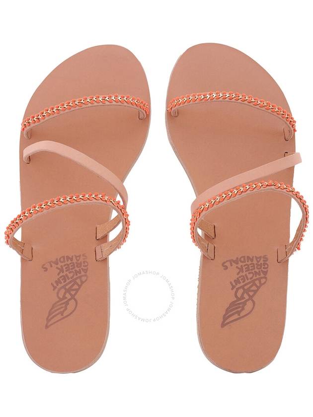 Ancient Greek Sandals Natural Coral Apli Polytimi Chain Detail Sandals Brand Size 35 US Size 5 - ANCIENT GREEK SANDALS - BALAAN 3