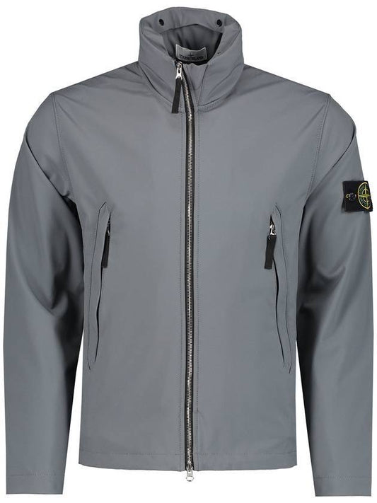 Softshell Zip-up Jacket Grey - STONE ISLAND - BALAAN 1