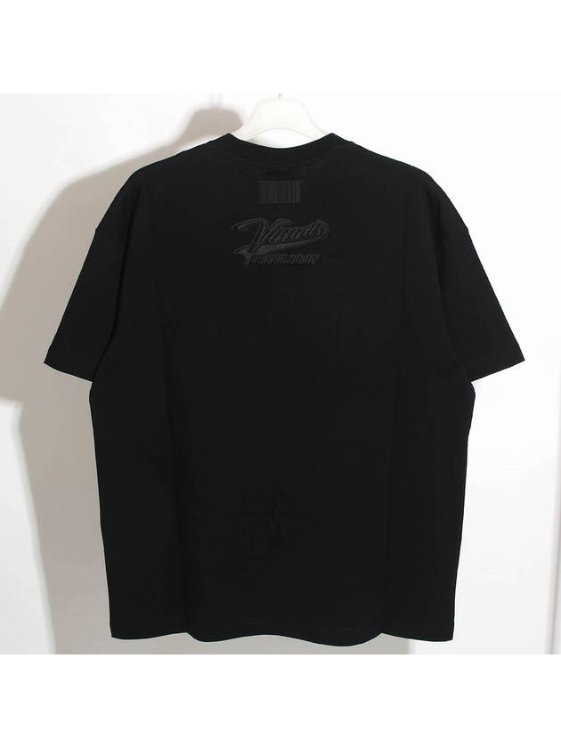 Men's Logo Patch Cotton Short Sleeve T-Shirt Black - VETEMENTS - BALAAN 3