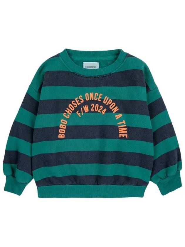 Kids Circle Logo Striped Sweatshirt B224AC043 401 - BOBO CHOSES - BALAAN 2