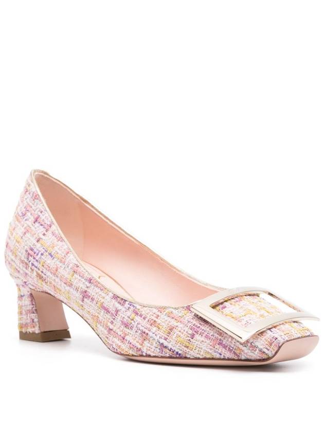 Trumpet Metal Buckle Pumps Heel Pink - ROGER VIVIER - BALAAN 4