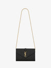 Cassandre Monogram Chain Cross Bag Black - SAINT LAURENT - BALAAN 3