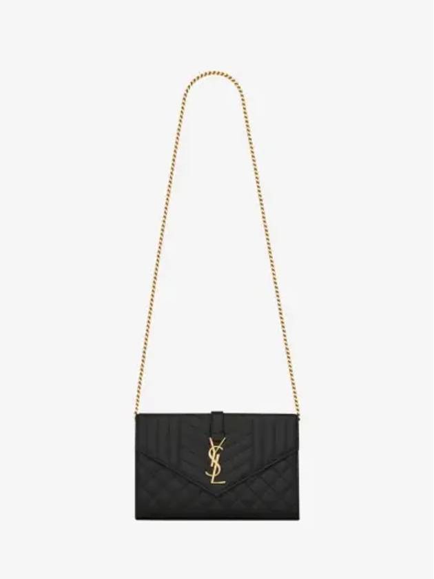 Cassandre Monogram Chain Cross Bag Black - SAINT LAURENT - BALAAN 3