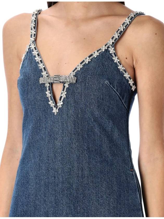 Self-Portrait Denim Strappy Mini Dress - SELF PORTRAIT - BALAAN 3