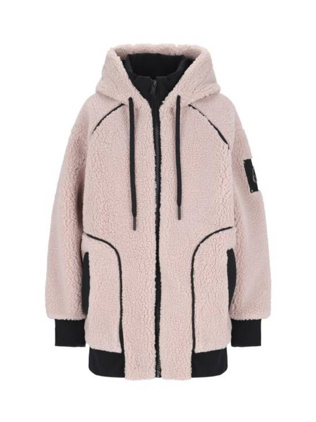 Women's Holland Fleece Zip Up Hoodie Pink - MOOSE KNUCKLES - BALAAN 1