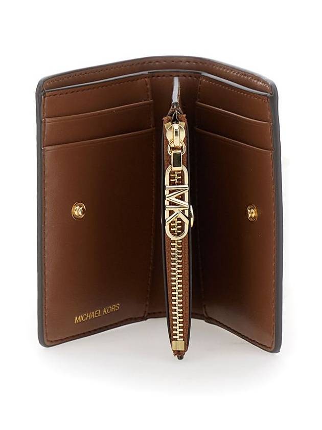 'Empire' Brown Wallet With Logo Lettering In Hammered Leather Woman - MICHAEL KORS - BALAAN 3