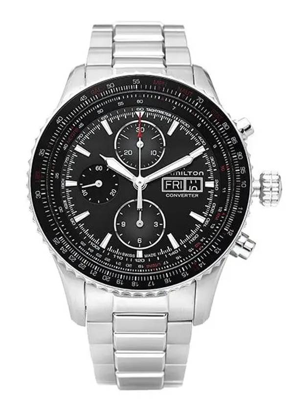 Khaki Aviation Auto Chrono Metal Watch Black - HAMILTON - BALAAN 3