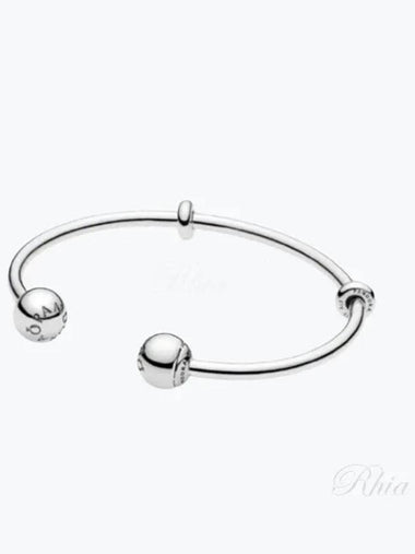 596477 Moment open bangle silver bracelet - PANDORA - BALAAN 1