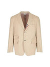 Typewriter Cloth Jacket Beige Navy MJC328E 04502 - THOM BROWNE - BALAAN 1