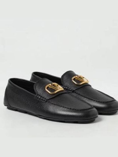 V Logo Driving Shoes Black - VALENTINO - BALAAN 2