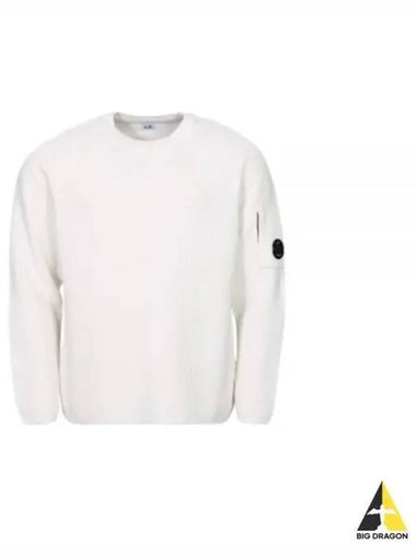 CP Company Chenille Cotton Crew Neck Knit Sweater 17CMKN040A 005558G 103 - CP COMPANY - BALAAN 1