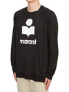 Kieffer Logo Print Linen Long Sleeve T-Shirt Black - ISABEL MARANT - BALAAN 3