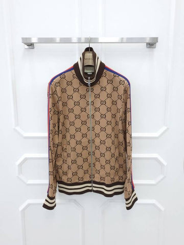 Zip up GG jacquard jacket 496919 XL beige - GUCCI - BALAAN 1