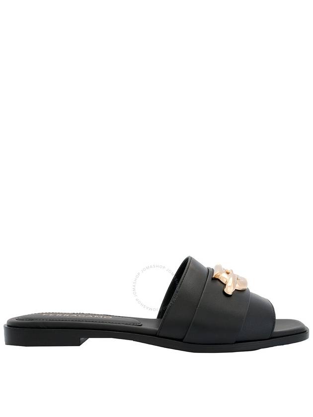 Women's Gancini Slippers Black - SALVATORE FERRAGAMO - BALAAN 2