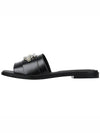 Women's Gancini Slippers Black - SALVATORE FERRAGAMO - BALAAN 4