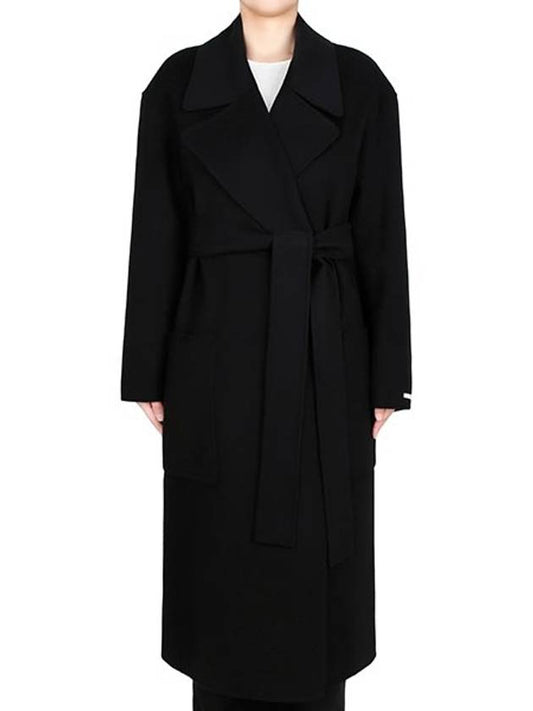 Black Veleno Wool Coat VELENO 013 - MAX MARA - BALAAN 1