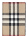 Vintage Check Leather Half Wallet Beige - BURBERRY - BALAAN 2