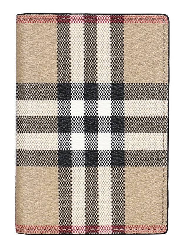 Vintage Check Leather Half Wallet Beige - BURBERRY - BALAAN 2