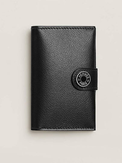 R M S Card Wallet Evergrain Palladium Hardware Noir - HERMES - BALAAN 2