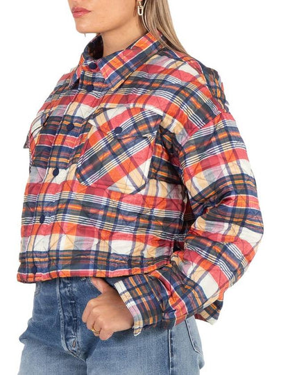 Polo Ralph Lauren Quilted Check Cropped Shell Jacket, Size Medium - POLO RALPH LAUREN - BALAAN 2