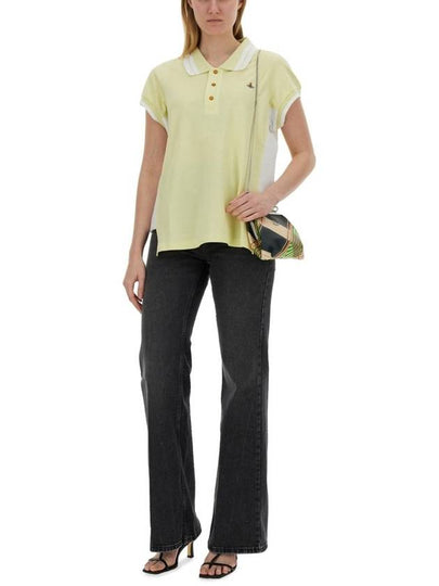 Embroidered ORB Polo Shirt Yellow - VIVIENNE WESTWOOD - BALAAN 2