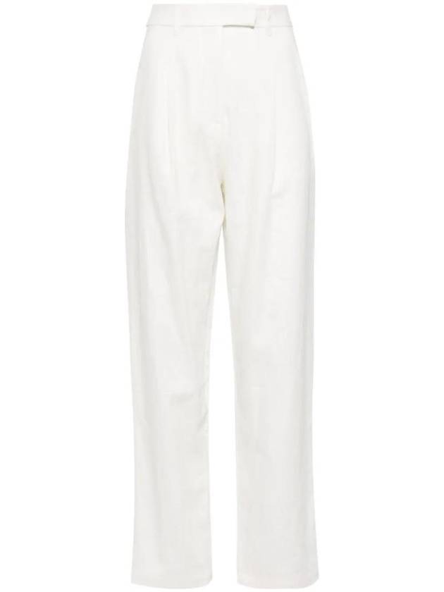 Women's High-Waist Tailored Straight Pants White - SELF PORTRAIT - BALAAN 1