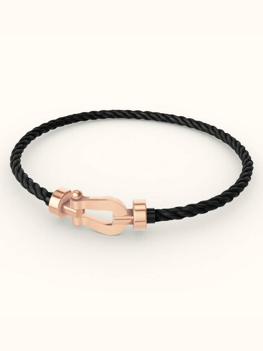 Posten bracelet medium pink gold black 0B0072 6B0372 - FRED - BALAAN 1