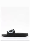 Gancini Printing Band Rubber Slippers Black - SALVATORE FERRAGAMO - BALAAN 2