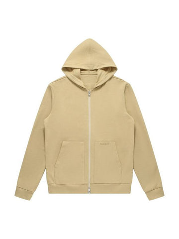 Two Way Logo Hooded Zip-up Beige - SOLEW - BALAAN 1