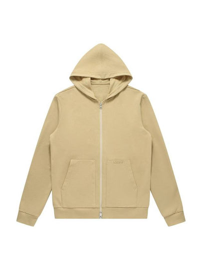 Two Way Logo Hooded Zip-up Beige - SOLEW - BALAAN 2